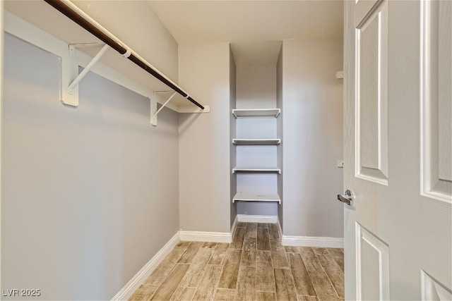 view of walk in closet