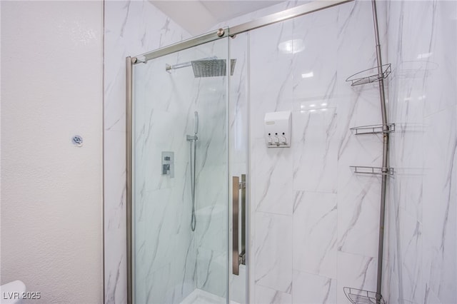 bathroom featuring walk in shower