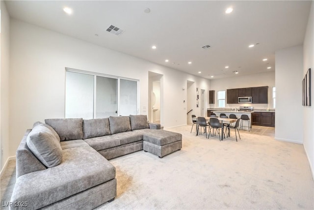 view of carpeted living room