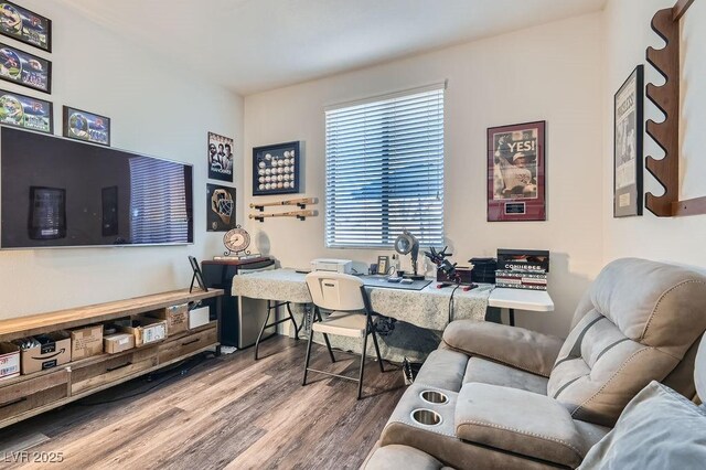 living room featuring hardwood / wood-style flooring