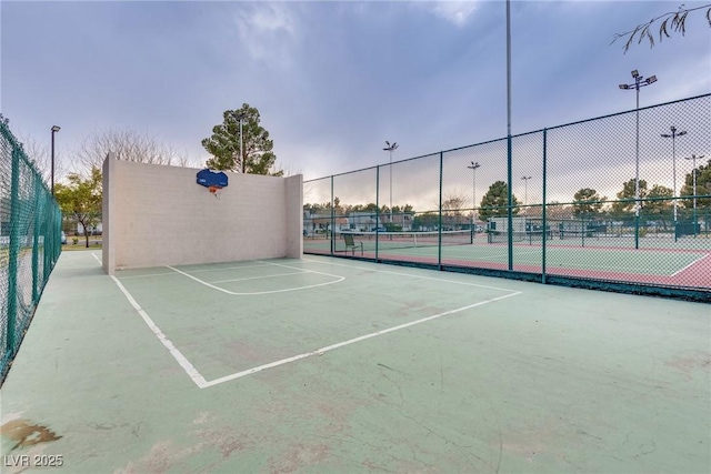 view of sport court featuring basketball court