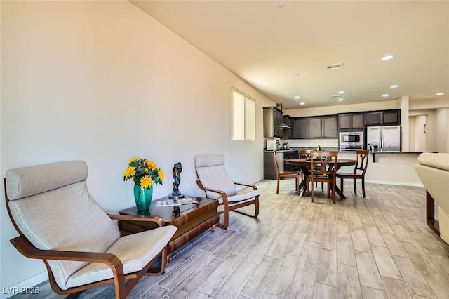 interior space featuring light hardwood / wood-style flooring