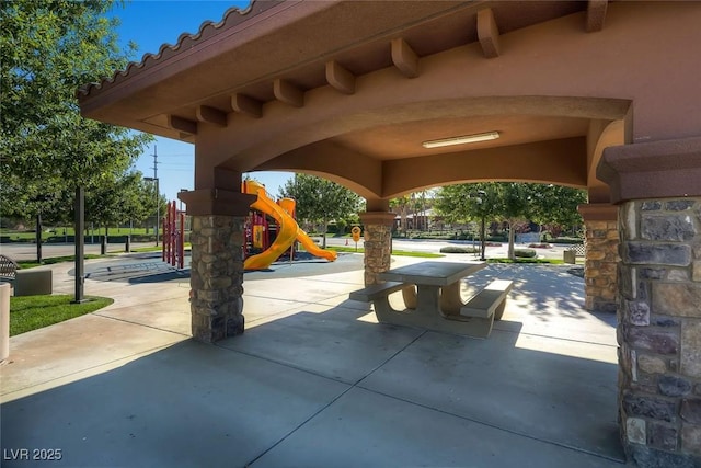 surrounding community with a playground