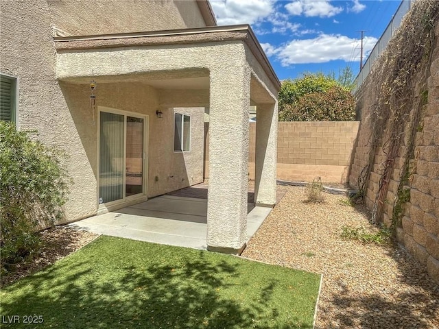 exterior space with a patio area