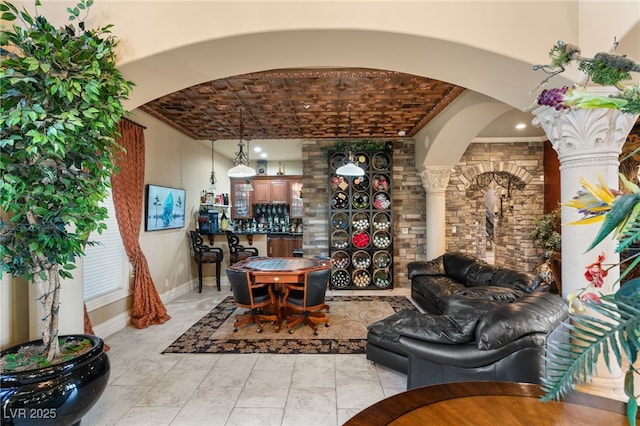 609 China Doll Pl, Henderson, NV 89012 - wine cellar featuring brick ceiling