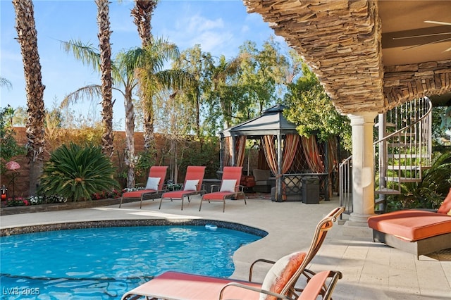 609 China Doll Pl, Henderson, NV 89012 - view of pool with a gazebo and a patio area