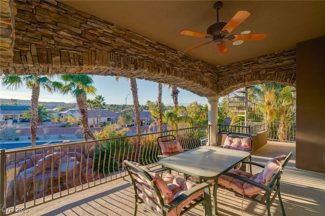609 China Doll Pl, Henderson, NV 89012 - wooden deck featuring ceiling fan