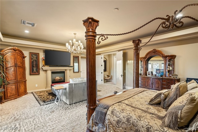 609 China Doll Pl, Henderson, NV 89012 - bedroom with a notable chandelier and carpet floors