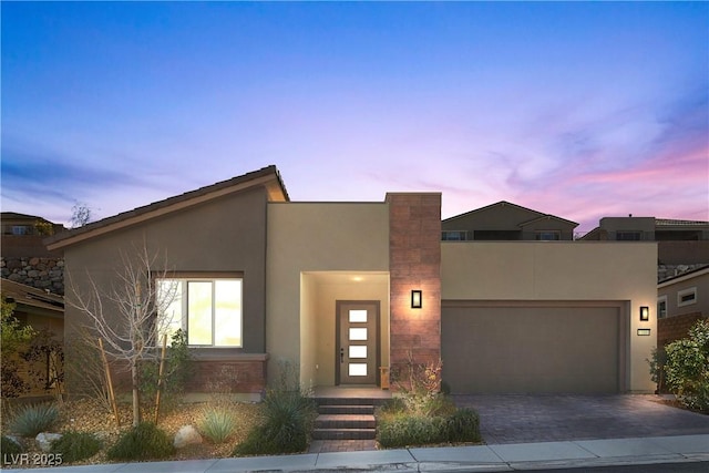 modern home with a garage