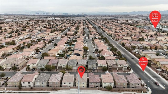 drone / aerial view featuring a residential view