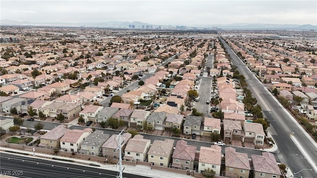 aerial view with a residential view