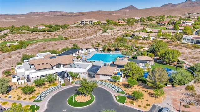 aerial view featuring a mountain view