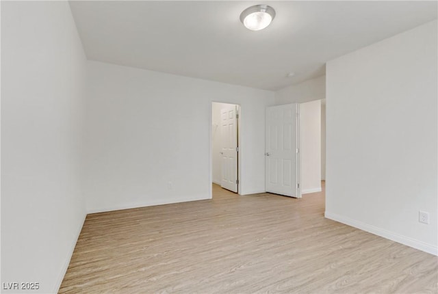 empty room featuring light hardwood / wood-style flooring