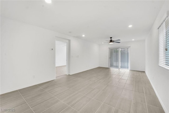 empty room with ceiling fan