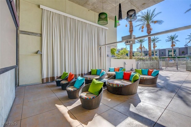 view of patio / terrace featuring an outdoor hangout area