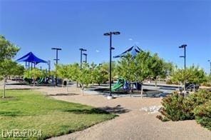 view of community with a playground