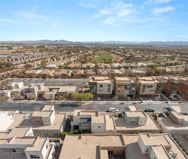 bird's eye view featuring a mountain view