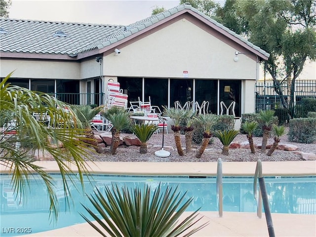 pool with fence