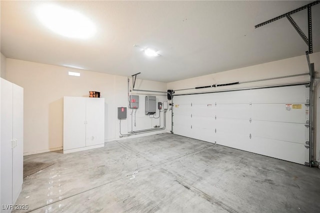 garage with electric panel