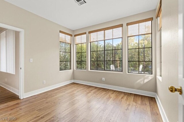 empty room featuring light hardwood / wood-style flooring