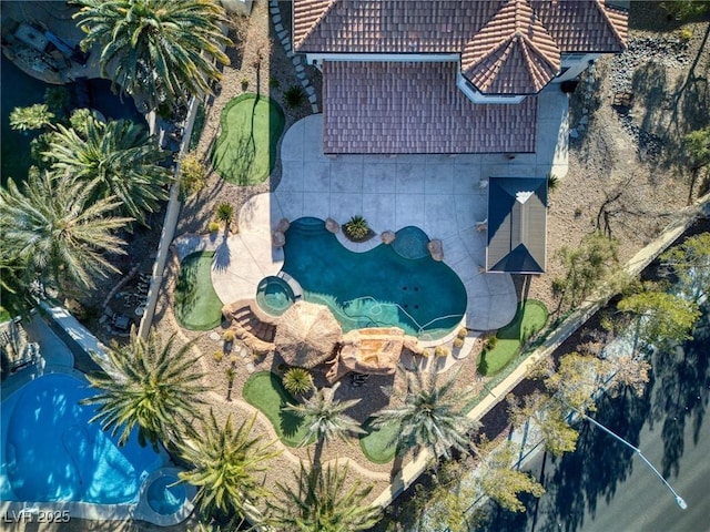 birds eye view of property