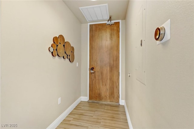 entryway featuring light hardwood / wood-style floors