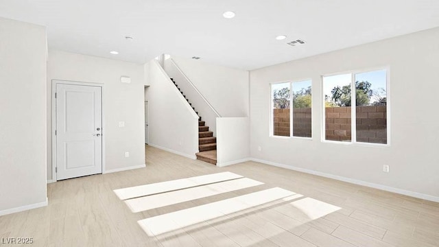 interior space featuring light hardwood / wood-style flooring