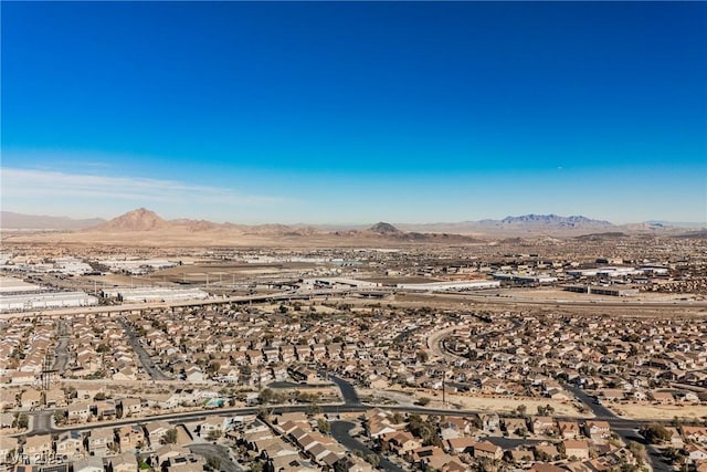 aerial view featuring a mountain view