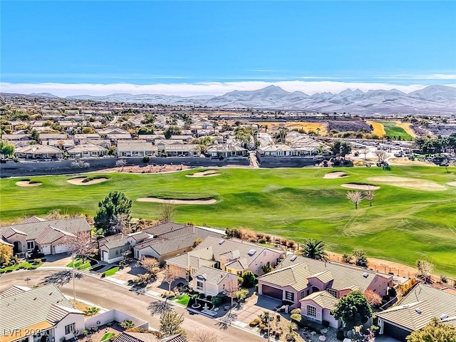 bird's eye view featuring a mountain view