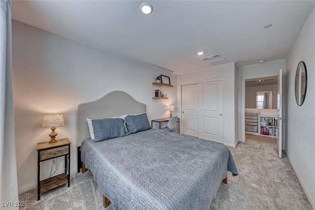 view of carpeted bedroom