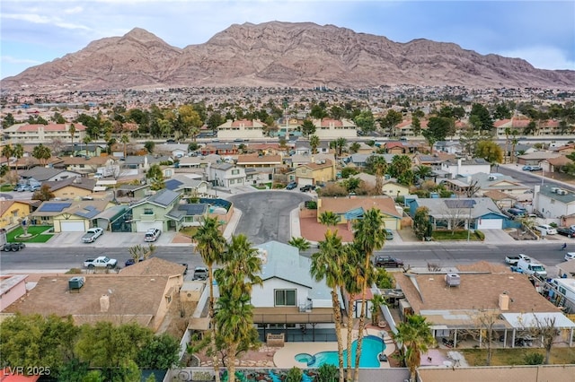 aerial view featuring a mountain view