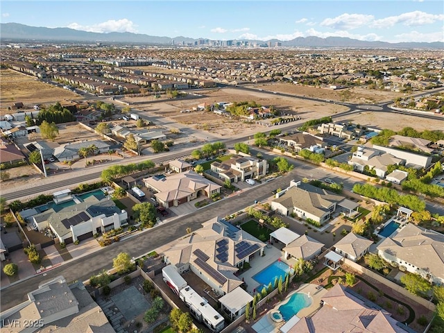 aerial view featuring a mountain view