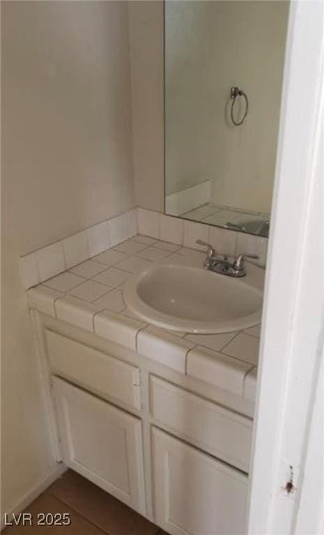 bathroom featuring vanity and tile patterned floors