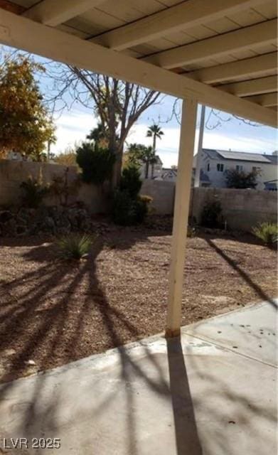 view of yard with a patio area