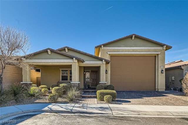 view of front of house featuring a garage