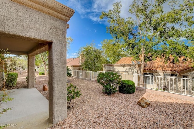 view of yard with a patio area