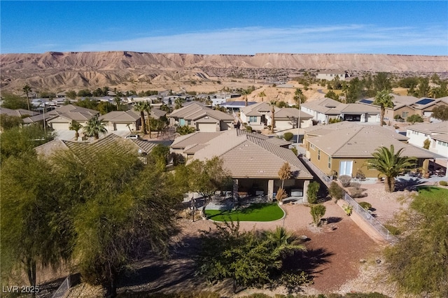 aerial view featuring a mountain view