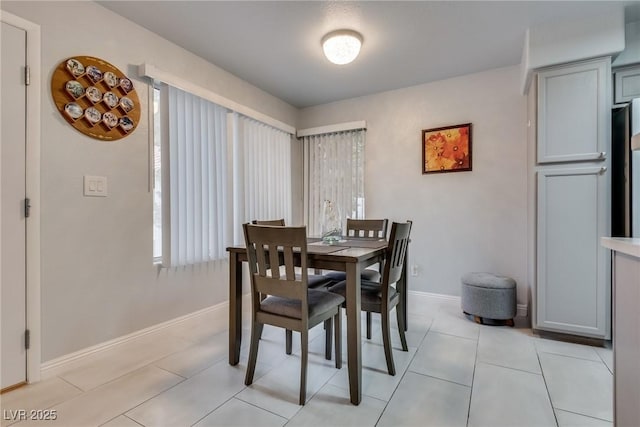 view of tiled dining room