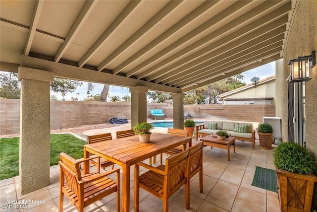 view of patio / terrace featuring outdoor lounge area