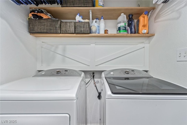 washroom featuring separate washer and dryer