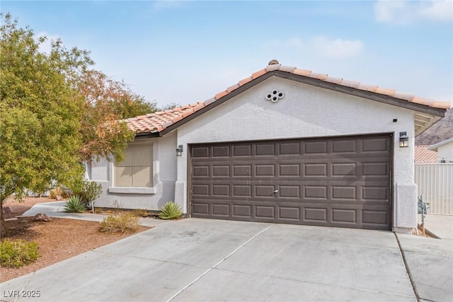 single story home with a garage