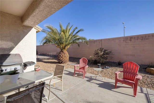 view of patio / terrace with a grill