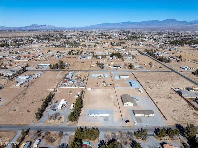 aerial view featuring a mountain view