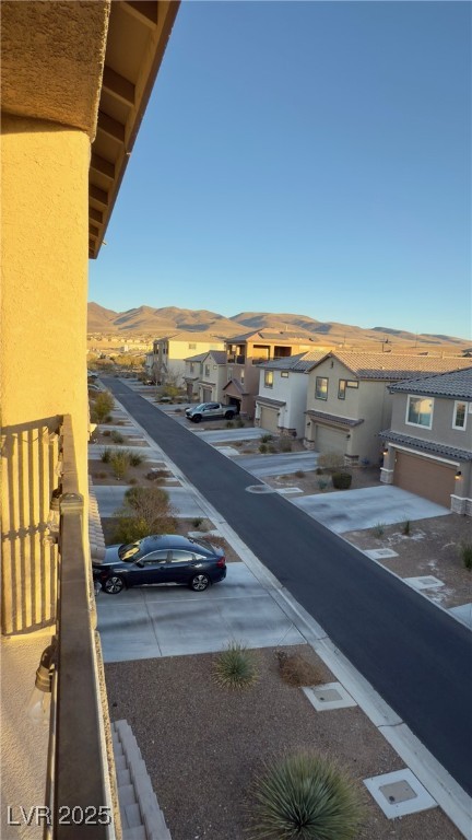 balcony with a mountain view