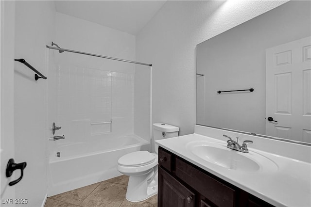 2033 Old Field Ave, North Las Vegas, NV 89081 - full bathroom with toilet, vanity, bathing tub / shower combination, and tile patterned flooring