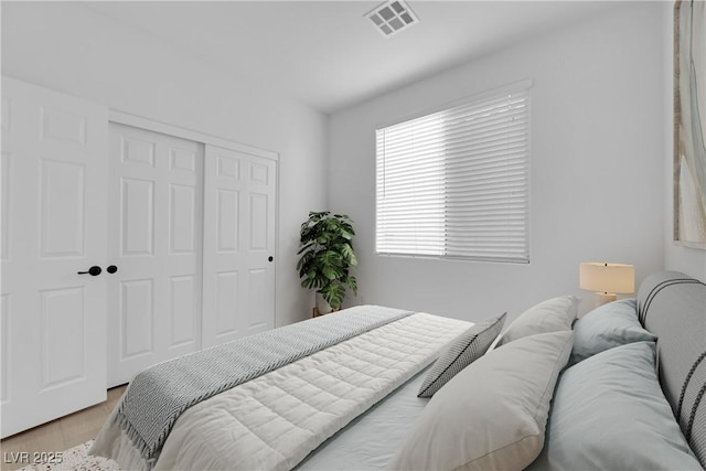 2033 Old Field Ave, North Las Vegas, NV 89081 - bedroom featuring a closet and light wood-type flooring