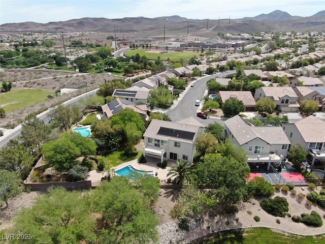 aerial view featuring a mountain view