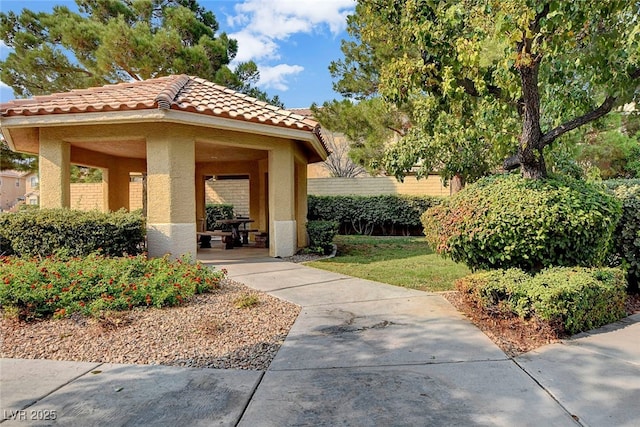 view of property's community with a gazebo