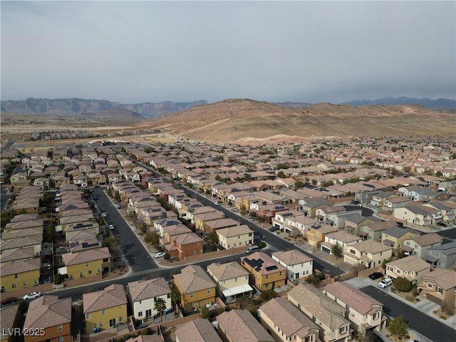 bird's eye view featuring a mountain view