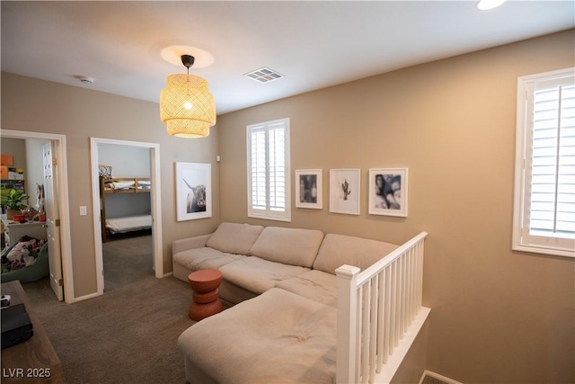 view of carpeted living room